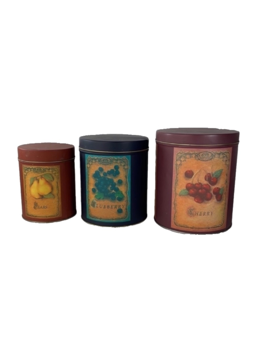 Vintage Nesting Tins Canisters Cottage Garden Series set of 3